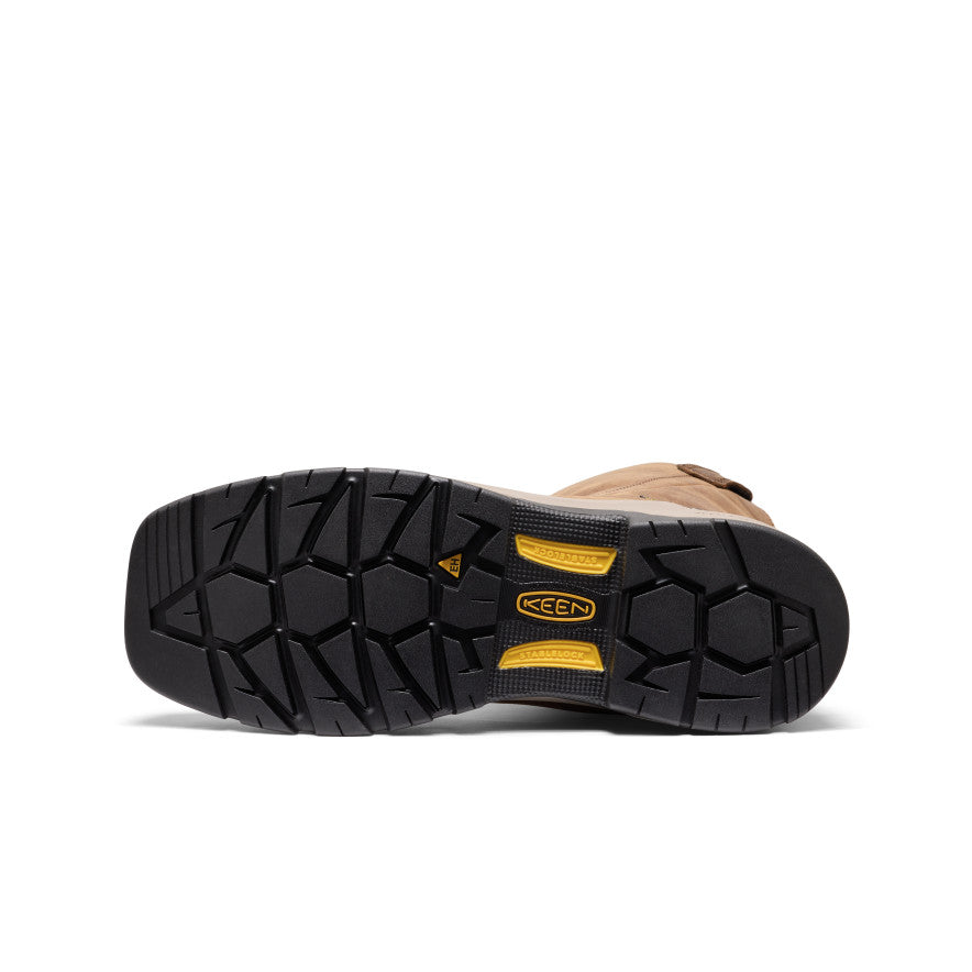 Men's Flatland Pull-On Waterproof Work Boot (Carbon Toe) | Bison/Black - Image 6