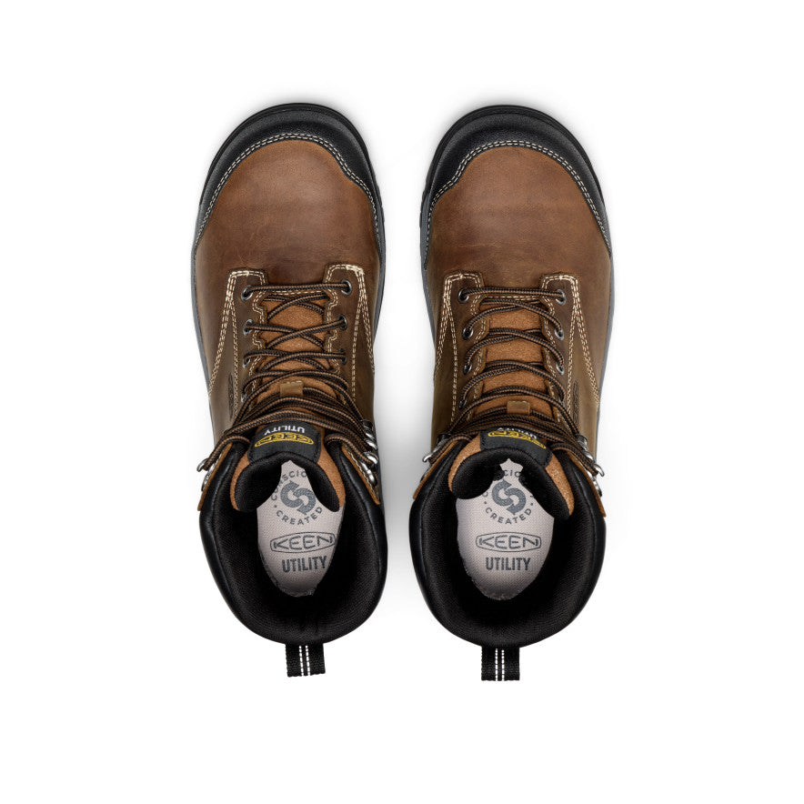Men's Evanston 8 Waterproof Work Boot (Carbon Toe) | Bison/Black - Image 4