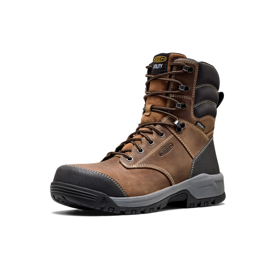 Men's Evanston 8 Waterproof Work Boot (Carbon Toe) | Bison/Black - Image 3