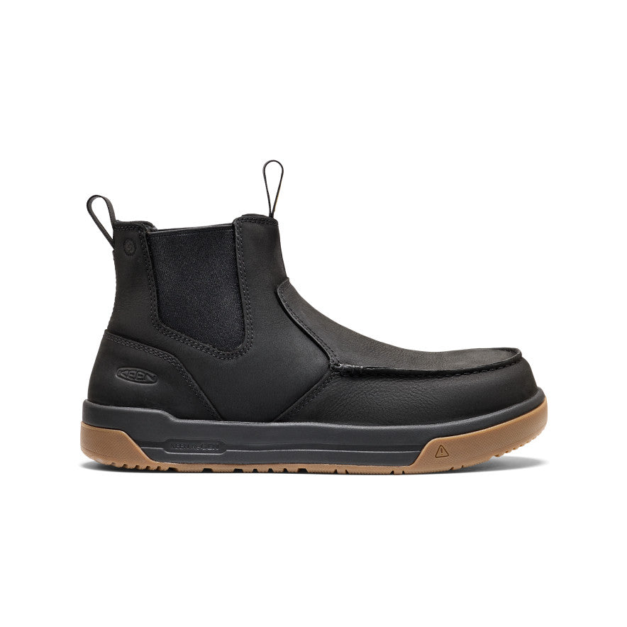 Men's Gibson Chelsea Work Boot (Carbon Toe)  |  Black/Gum