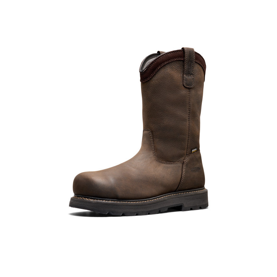 Men's Cincinnati Pull-On 90° Heel Waterproof Work Boot (Carbon Toe) | Chocolate Brown/Black - Image 3
