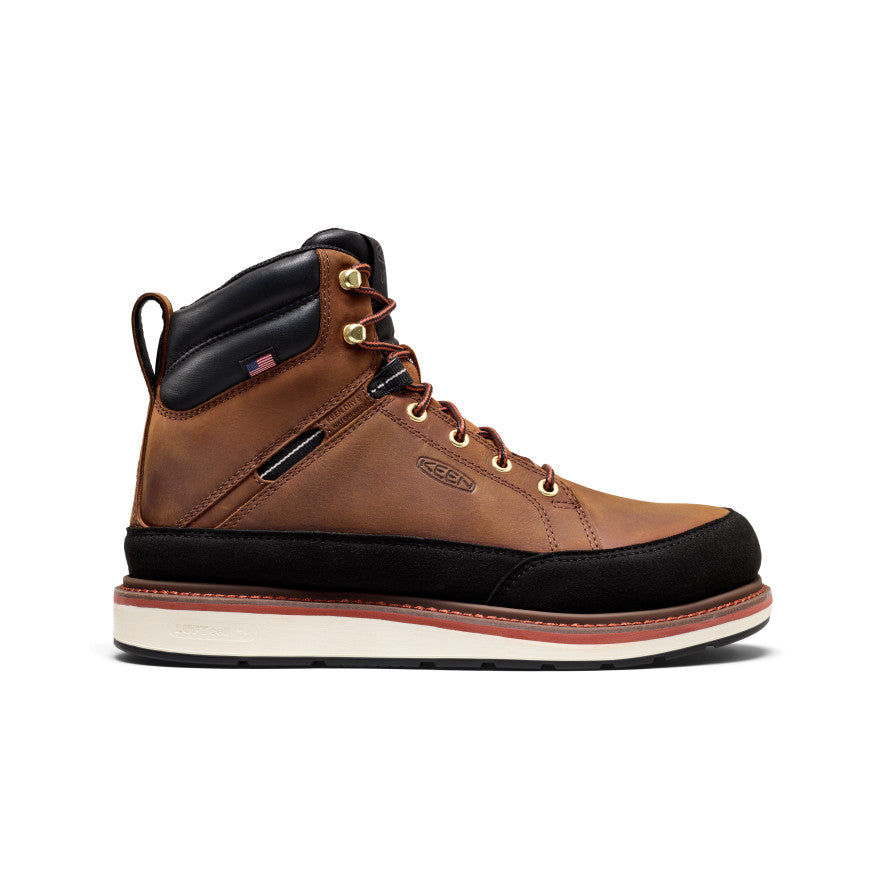 Men's Liberty Racer 6 Waterproof Work Boot (Carbon Toe)  |  Bison/Black