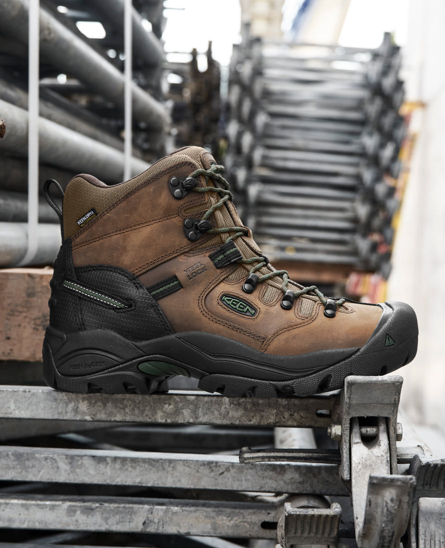 Men's Pittsburgh Energy 6 Waterproof Boot (Soft Toe)  |  Cascade Brown/Black - Image 8