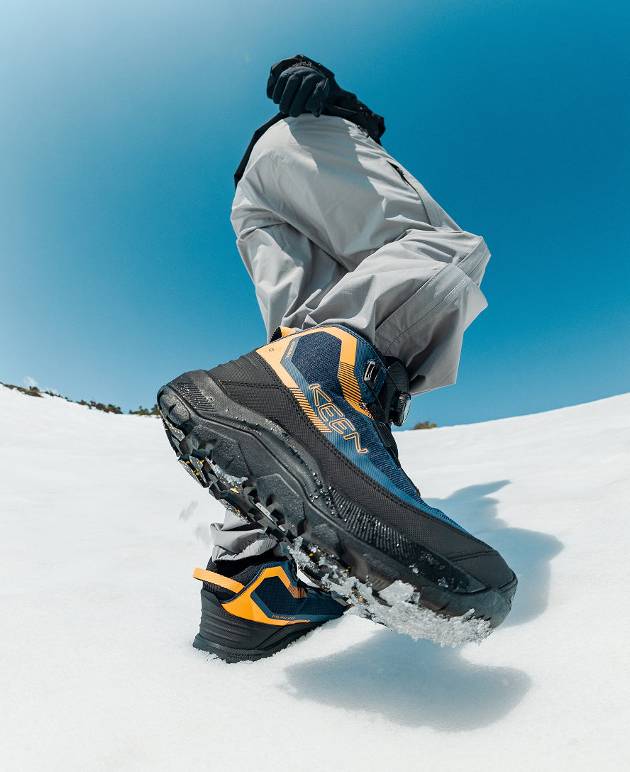 Men's Revel IV EXP CF Polar Waterproof Boot | Naval Academy/Flame Orange - Image 9