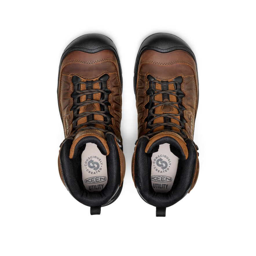 Men's Targhee IV 8 Insulated Waterproof Work Boot (Carbon Toe) | Bison/Black - Image 4
