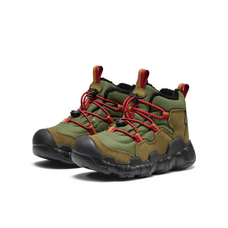 Little Kids' Hypowser Waterproof Chukka | Forest Night/Garnet - Image 2