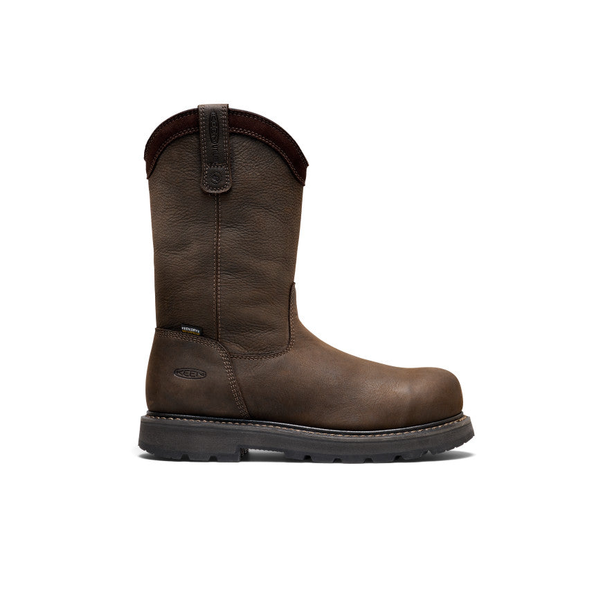 Men's Cincinnati Pull-On 90° Heel Waterproof Work Boot (Carbon Toe)  |  Chocolate Brown/Black