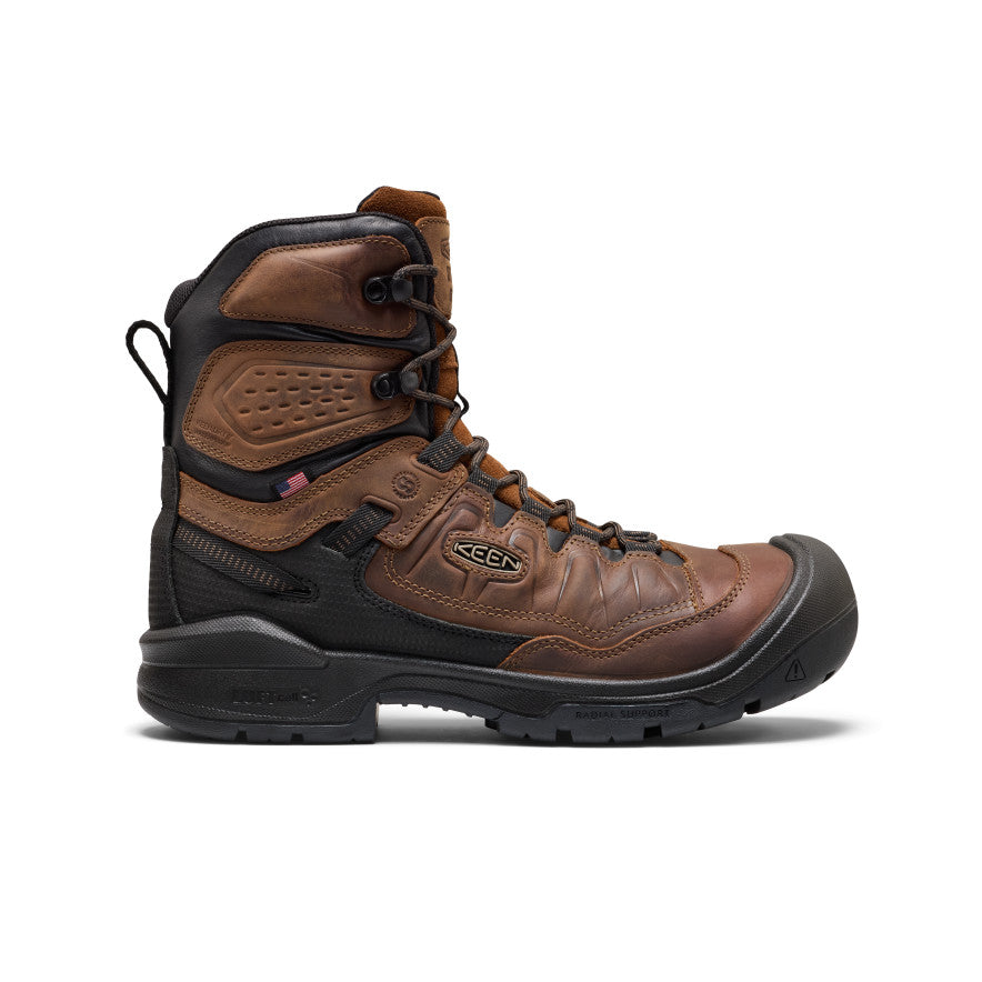 Men's Targhee IV 8 Insulated Waterproof Work Boot (Carbon Toe)  |  Bison/Black