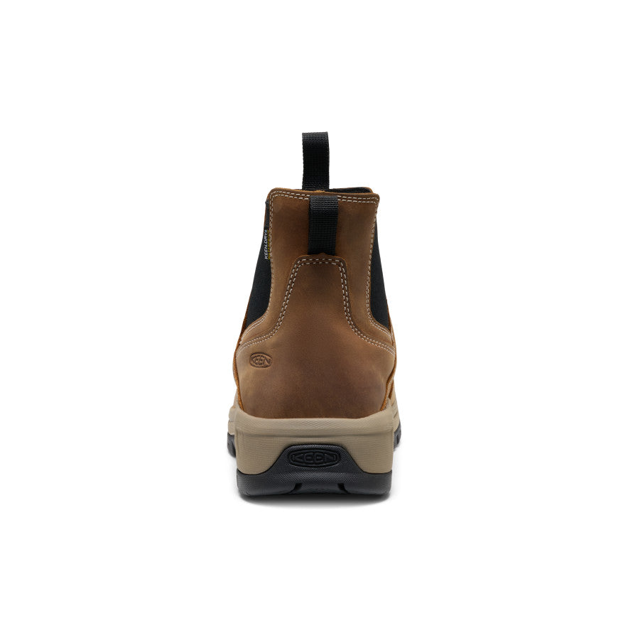 Men's Evanston Chelsea Waterproof Work Boot (Soft Toe) | Bison/Black - Image 5